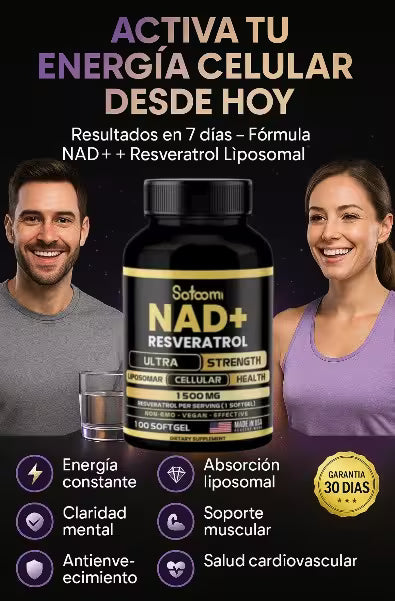 NAD+ Resveratrol  ® “rejuvenecimiento y bienestar general."